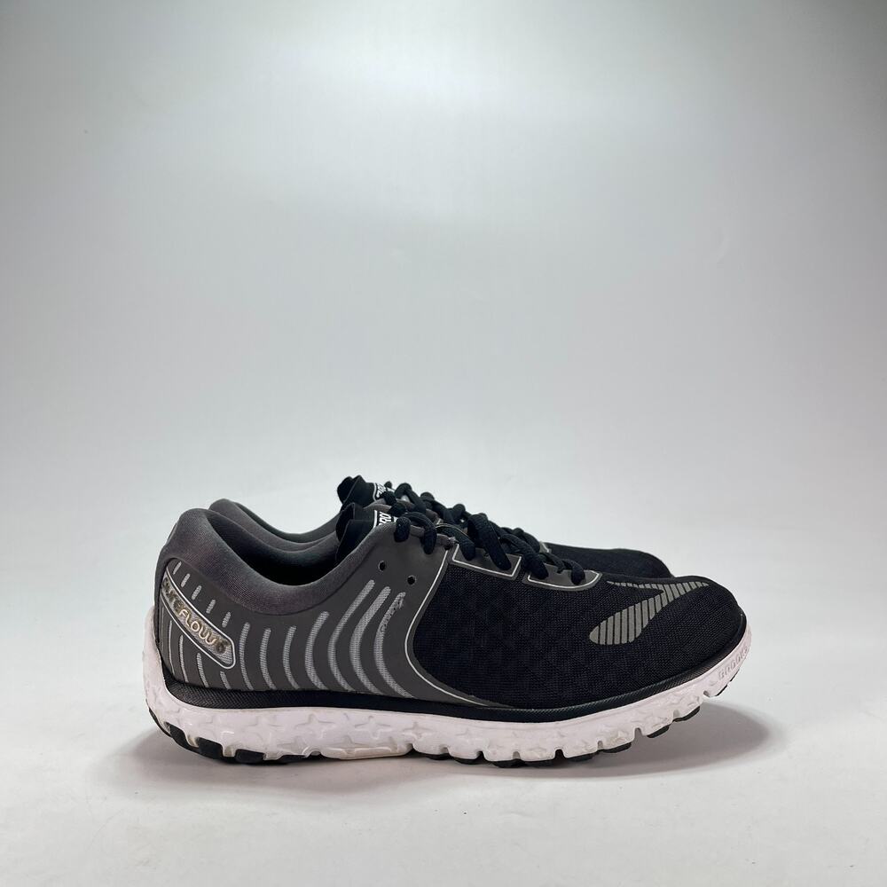 Brooks PureFlow 6 Black Shadow White Road Running Shoes 1202371B002 Women's Sz 8